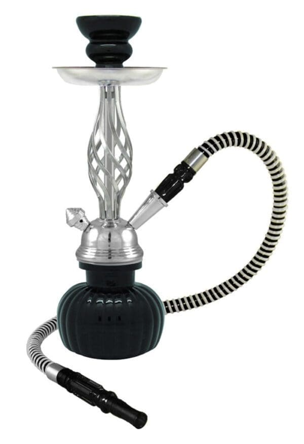 12" Swirl 1-Hose Premium Hookah | Colors Vary | BluntPark.com