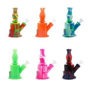 3 in 1 Silicone Water Pipe | 7" / 14mm F / Colors Vary | BluntPark.com