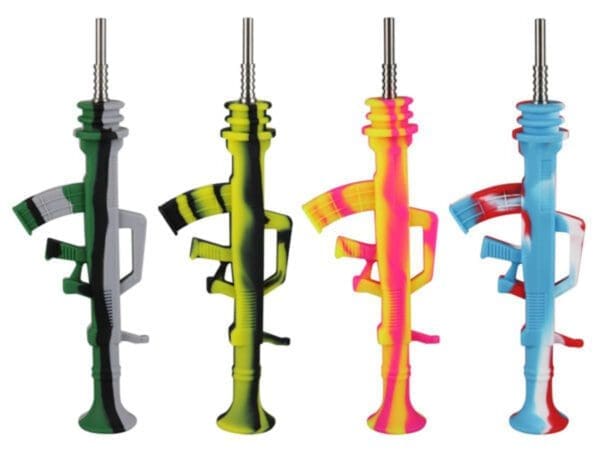 AK47 Dab Straw | Silicone | 9.5" | Colors Vary | BluntPark.com