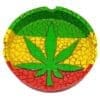 Rasta Leaf Round Ashtray | BluntPark.com