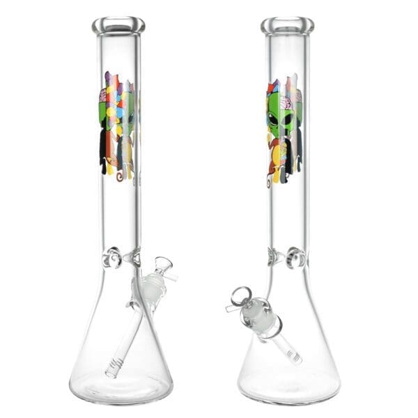 Alien Monkey Mandala Beaker Water Pipe | 17" | 14mm Female