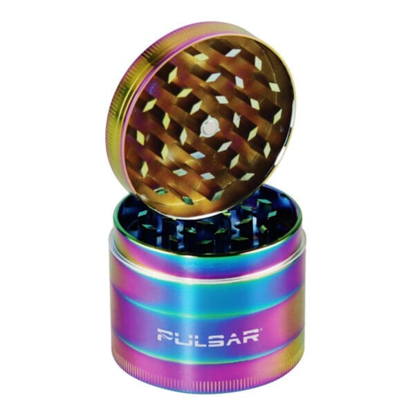 Pulsar Anodized Zinc Grinder | 4pc | 2.2" | Chameleon | BluntPark.com