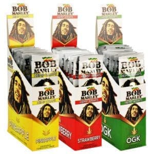 Bob Marley Hemp Wraps | 2 Pack | Full Box | 25 Piece Display | BluntPark.com