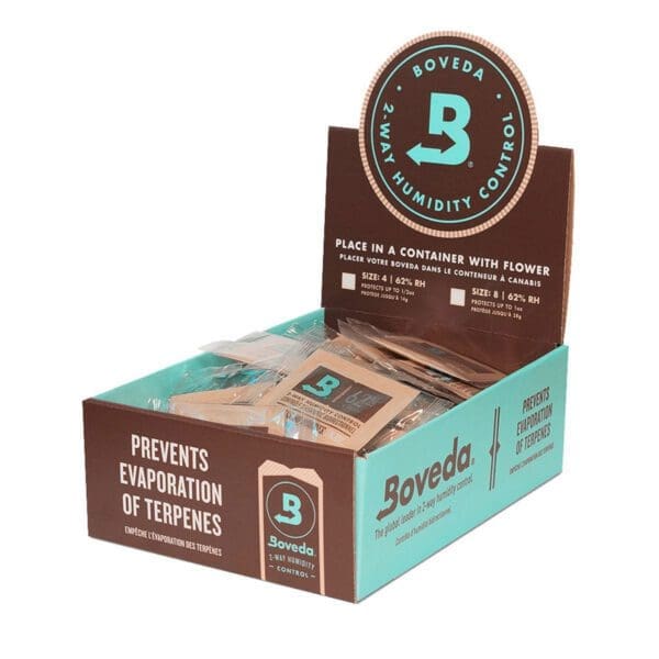 Boveda 2-Way Humidity Control | 62% | 8g | 100 Piece Display | BluntPark.com