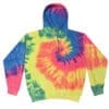 Unisex Tie-Dye Pull Over Hoodie | Neon Rainbow | BluntPark.com