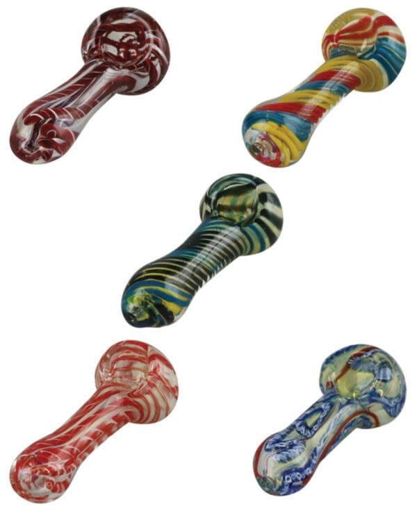 Color Swirl Spoon Pipe | 3.25" | Colors Vary | BluntPark.com