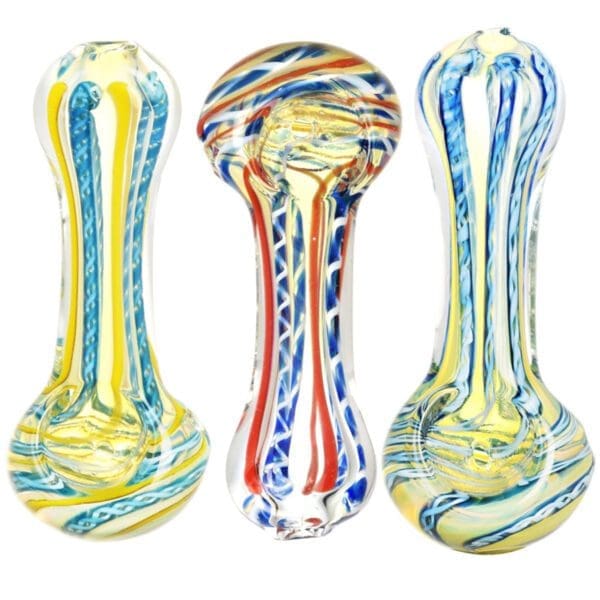 DNA Twist Spoon Pipe | 4" | Colors Vary | BluntPark.com