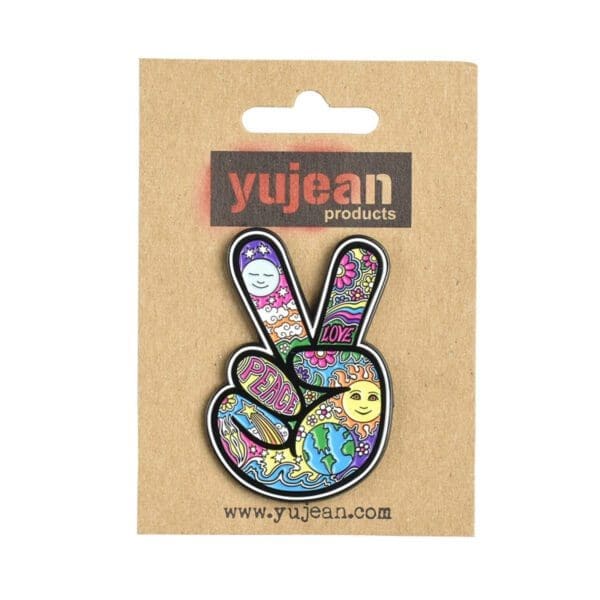 Dan Morris Peace Fingers Enamel Pin | BluntPark.com