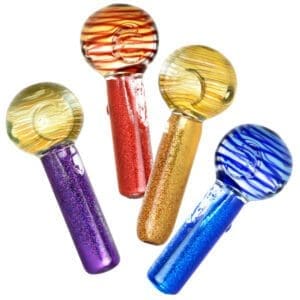 Freezable Glycerin Space Glitter Spoon Pipe | 5" | Colors Vary | BluntPark.com