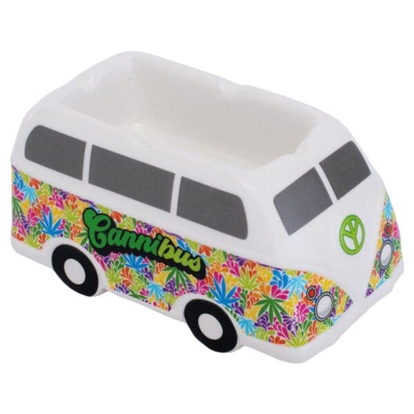 Fujima Hippie Bus Ceramic Ashtray | 5.5" x 3"