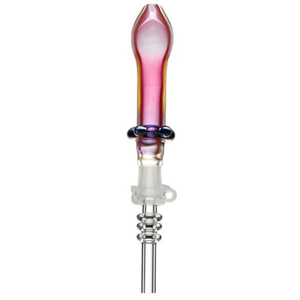 Fumed Glass Footed Honey Straw | 5.5" - Image 2