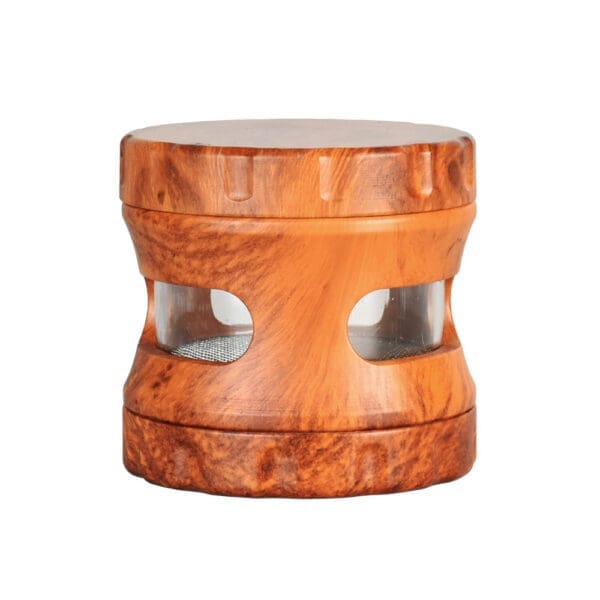 Resin Faux Wood Grinder w/ View Window | BluntPark.com