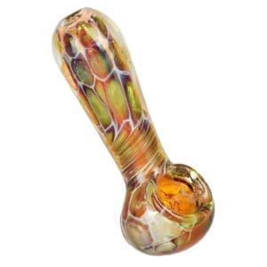 Golden Sea Turtle Shell Design Hand Pipe | 3.75" | BluntPark.com