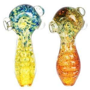 Grip Neck Oceans Reflection Glass Hand Pipe | 4.25" | Colors Vary | BluntPark.com