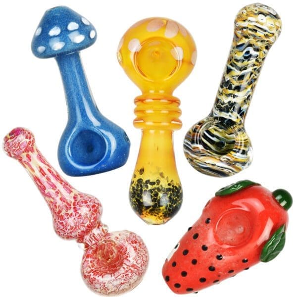 High End Spoon Pipe | 3" - 5" | Assorted | 40 Piece Bundle | BluntPark.com