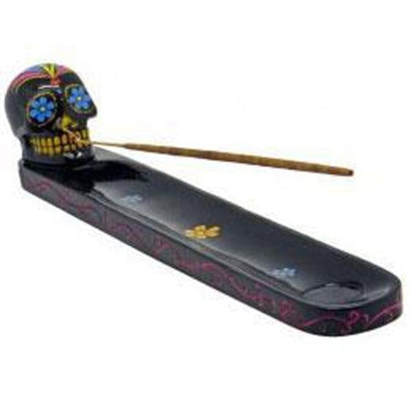 Day of the Dead Black Sugar Skull Incense Burner | BluntPark.com