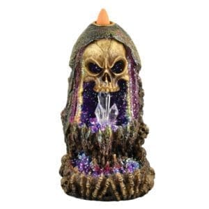 Geode Skull Backflow Incense Burner w/ LED | BluntPark.com