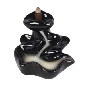 Winding River Black Ceramic Backflow Incense Burner | BluntPark.com