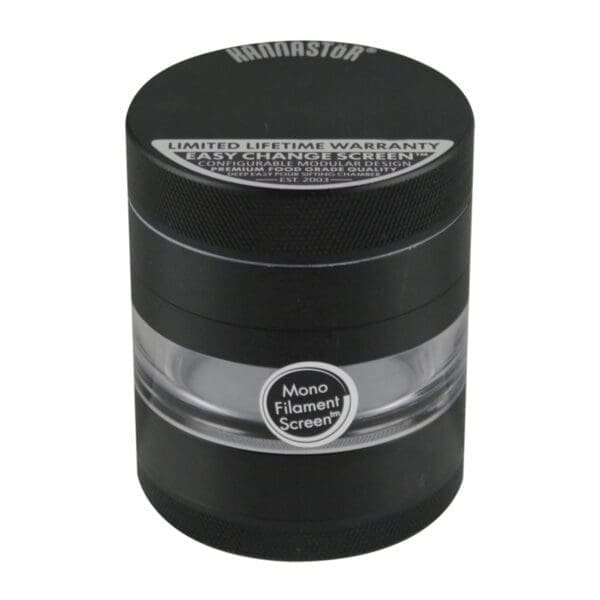 Kannastor Jar Body Multi Chamber 4 Piece Grinder | 2.2" | Black | BluntPark.com