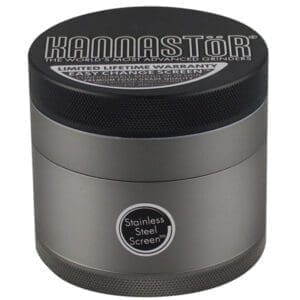 Kannastor Multi Chamber 4 Piece Grinder Easy Screen | 2.5" | Gunmetal | BluntPark.com