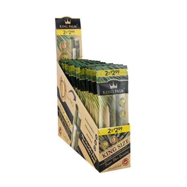 King Palm Pre-Roll Wraps | 2 Pack | King Size | Full Box | 20 Pouches | BluntPark.com