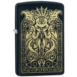 Zippo Lighter | Lovecraft Monster Design | Black Matte | BluntPark.com