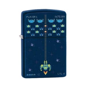 Zippo Lighter | Pixel Game | Navy Matte | BluntPark.com