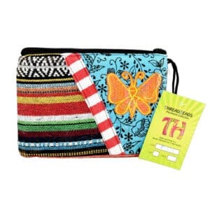 ThreadHeads Multi-color Butterfly Zipper Pouch | BluntPark.com