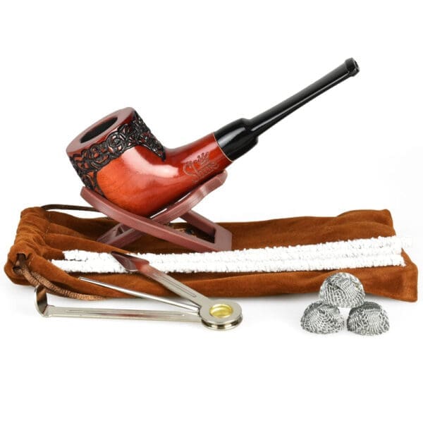 Pulsar Shire Pipes The English | Engraved Billiard Smoking Pipe - Image 2