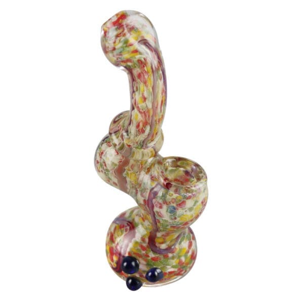 Worked Beaded Mini Bubbler Pipe | BluntPark.com