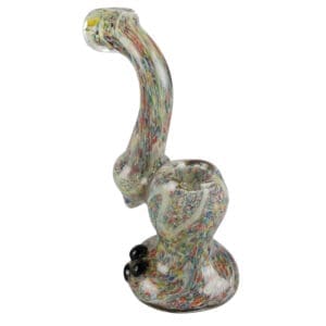 Rainbow Speckled Glass Bubbler Pipe | BluntPark.com