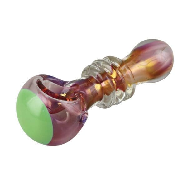 Gold Fumed Jetson Glass Spoon Pipe | Colors Vary - Image 7