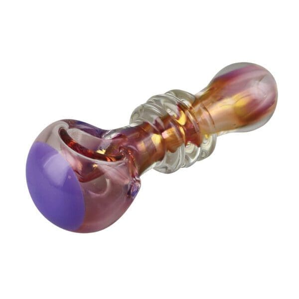 Gold Fumed Jetson Glass Spoon Pipe | Colors Vary - Image 4