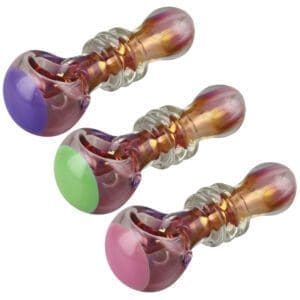 Gold Fumed Jetson Glass Spoon Pipe | Colors Vary | BluntPark.com