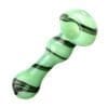Jade Green Black Swirl Spoon Pipe | BluntPark.com