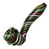 Black Rasta Candy Cane Swirl Hand Pipe | BluntPark.com