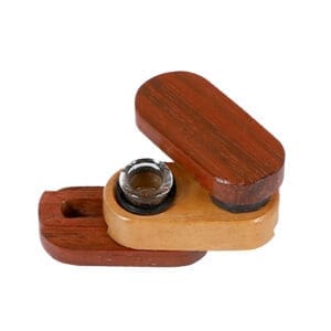 Twist-Out Lid Wood Pipe w/ Bottom Cleaning Slide | BluntPark.com