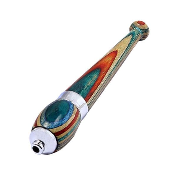 Rainbow Wood Zeppelin One Hitter Pipe | BluntPark.com