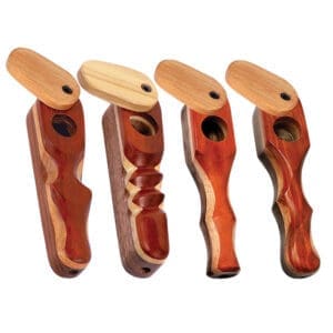Padauk Wood Spoon Pipe w/ Swivel Lid | BluntPark.com