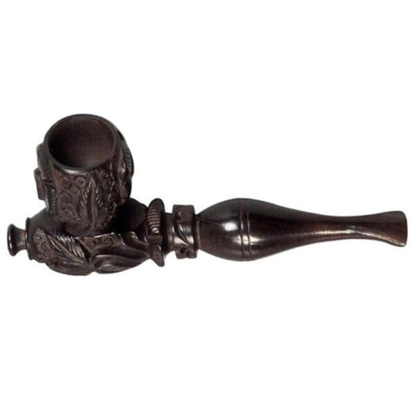 Carved Wood Hand Pipe | BluntPark.com