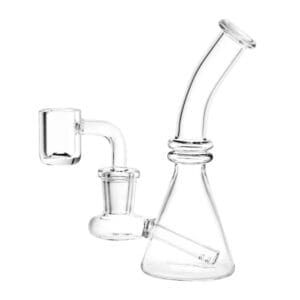 Clear Glass Mini Beaker Dab Rig | BluntPark.com