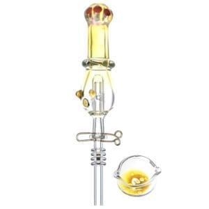 Fumed Glass Quartz Tip Vapor Straw Kit w/ Dish | BluntPark.com