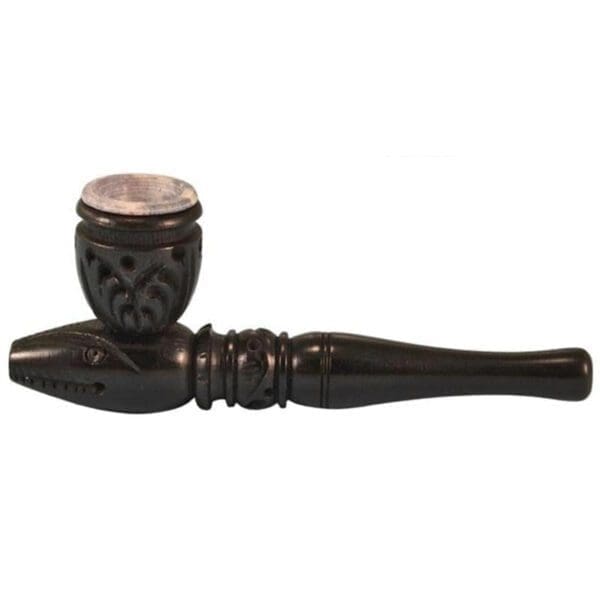 Carved Wood Hand Pipe | BluntPark.com