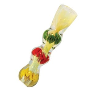 Rasta Color Glass Chillum Pipe | BluntPark.com