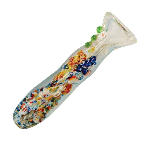 Splatter Frit Glass Chillum | BluntPark.com