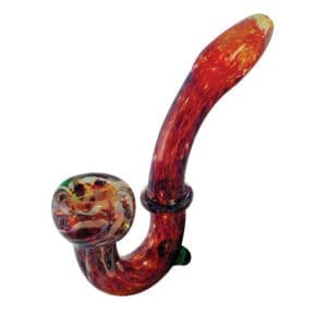 Multi-Color Frit Glass Sherlock Pipe | BluntPark.com
