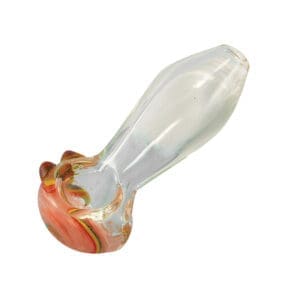 Small Transparent Glass Spoon Pipe w/ Spiral | BluntPark.com