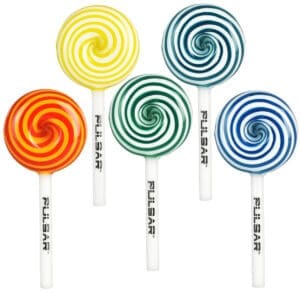Pulsar Glass Lollipop Spoon Pipe | 6" | Assorted | 5 Piece Set | BluntPark.com