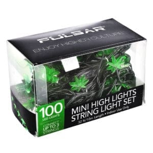 Pulsar Mini High Lights Hemp Leaf LED String Light Set | BluntPark.com