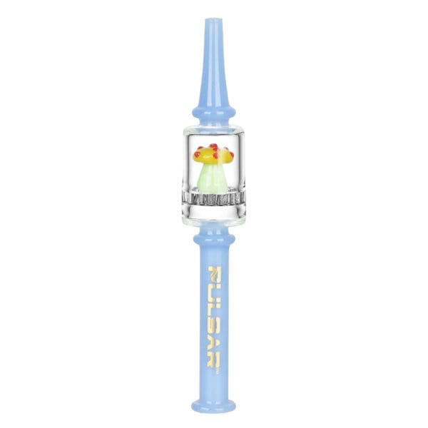 Pulsar Shroom Dab Straw w/ Honeycomb Filter | 6.25" | Colors Vary - Image 2